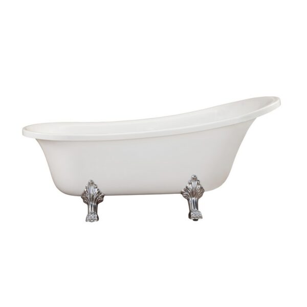 Altair 50169-BAT-WH-C Geneva 68 7/8 x 29 7/8 Inch Clawfoot Soaking Acrylic Bathtub