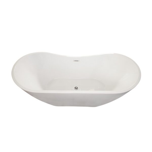 Altair 50270-BAT-WH-F Alana 70 1/8 x 31 1/2 Inch Freestanding Soaking Acrylic Bathtub