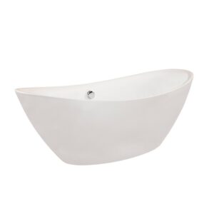 Altair 50671-BAT-WH-F Allegra 70 7/8 x 33 7/8 Inch Freestanding Soaking Acrylic Bathtub