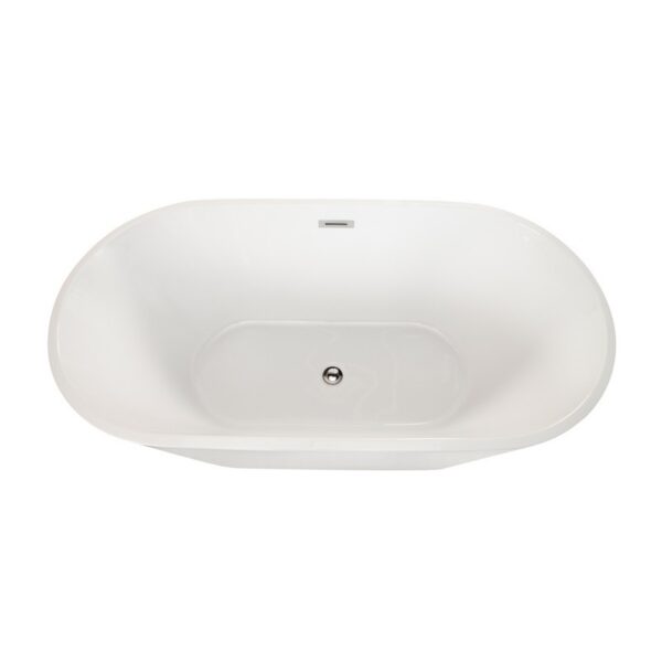 Altair 50867-BAT-WH-F Cielo 67 1/4 x 32 1/4 Inch Freestanding Soaking Acrylic Bathtub