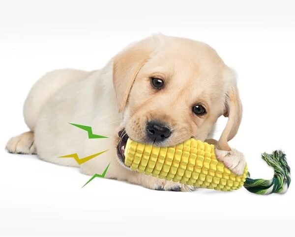 RetailHuntUSA Dog Chew Toys for Aggressive Chewers, Indestructible Tough Durable Squeaky Interactive Dog Toys, Puppy Teeth Chew Corn Stick Toy