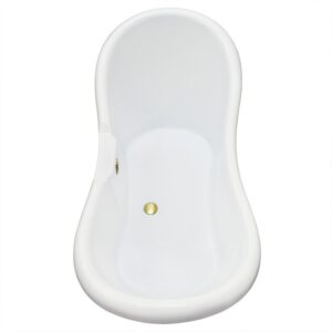 Altair 52269-BAT-BK-BB Porva 68 7/8 x 29 1/8 Inch Acrylic Clawfoot Soaking Bathtub with Drain and Overflow - Glossy Black