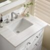 James Martin 527-V30-BW-3AF Palisades 30 Inch Single Vanity in Bright White with 3 cm Arctic Fall Solid Surface Top