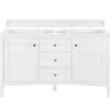 James Martin 527-V60D-BW Palisades 60 Inch Double Vanity in Bright White