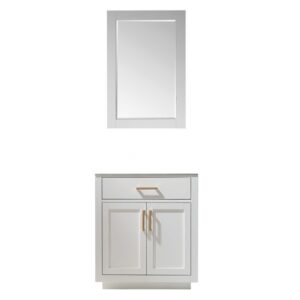 Altair 531030-CAB Ivy 30 Inch Single Sink Bathroom Vanity Cabinet Only with Mirror without Countertop