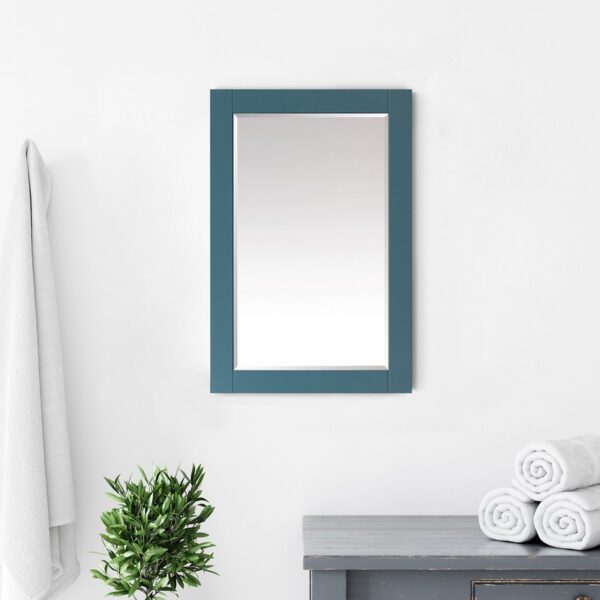 Altair 541024-MIR-RG Sutton 24 Inch Rectangular Bathroom Wood Framed Wall Mirror - Royal Green