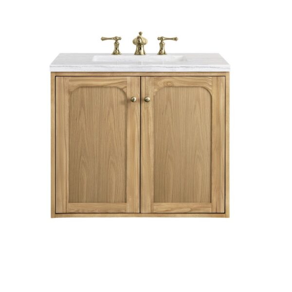 James Martin 545-V30-LNO-3AF Laurent 30 Inch Light Natural Oak Single Sink Vanity with 3 cm Arctic Fall Top