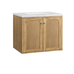 James Martin 545-V30-LNO-3AF Laurent 30 Inch Light Natural Oak Single Sink Vanity with 3 cm Arctic Fall Top