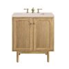 James Martin 545-V30-LNO-3EMR Laurent 30 Inch Light Natural Oak Single Sink Vanity with 3 cm Eternal Marfil Top