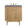 James Martin 545-V30-LNO-3GEX Laurent 30 Inch Light Natural Oak Single Sink Vanity with 3 cm Grey Expo Top