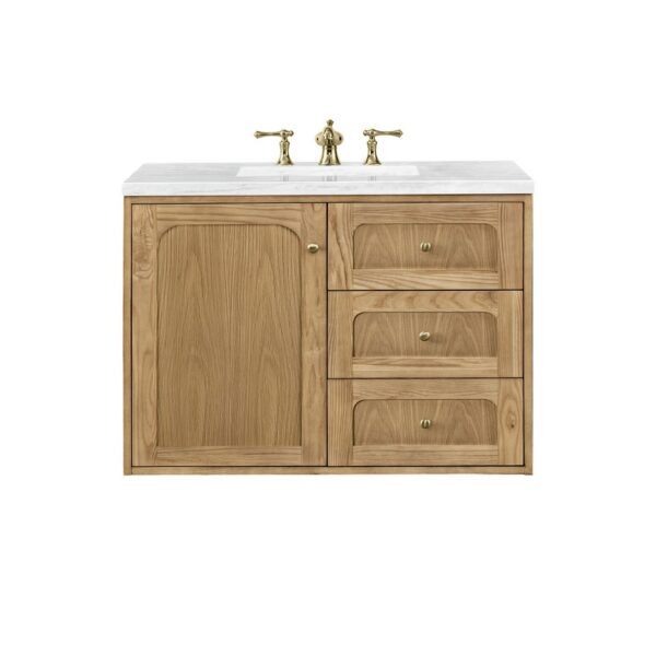 James Martin 545-V36-LNO-3AF Laurent 36 Inch Light Natural Oak Single Sink Vanity with 3 cm Arctic Fall Top