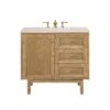 James Martin 545-V36-LNO-3EMR Laurent 36 Inch Light Natural Oak Single Sink Vanity with 3 cm Eternal Marfil Top