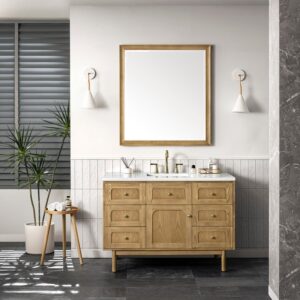 James Martin 545-V48-LNO-3AF Laurent 48 Inch Light Natural Oak Single Sink Vanity with 3 cm Arctic Fall Top