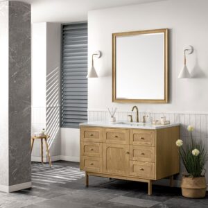 James Martin 545-V48-LNO-3AF Laurent 48 Inch Light Natural Oak Single Sink Vanity with 3 cm Arctic Fall Top