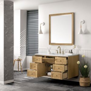 James Martin 545-V48-LNO-3AF Laurent 48 Inch Light Natural Oak Single Sink Vanity with 3 cm Arctic Fall Top