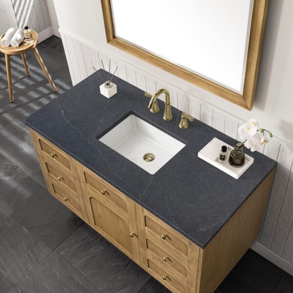 James Martin 545-V48-LNO-3CSP Laurent 48 Inch Light Natural Oak Single Sink Vanity with 3 cm Charcoal Soapstone Top