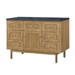 James Martin 545-V48-LNO-3CSP Laurent 48 Inch Light Natural Oak Single Sink Vanity with 3 cm Charcoal Soapstone Top