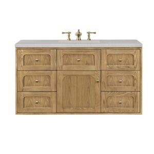 James Martin 545-V48-LNO-3ESR Laurent 48 Inch Light Natural Oak Single Sink Vanity with 3 cm Eternal Serena Top