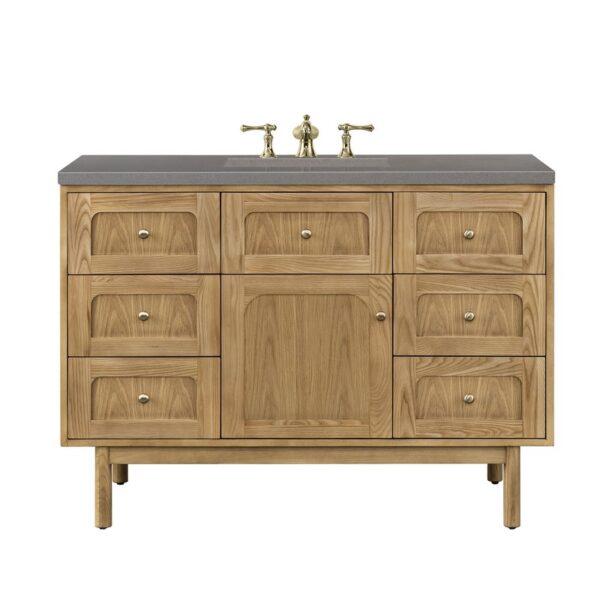 James Martin 545-V48-LNO-3GEX Laurent 48 Inch Light Natural Oak Single Sink Vanity with 3 cm Grey Expo Top