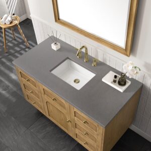 James Martin 545-V48-LNO-3GEX Laurent 48 Inch Light Natural Oak Single Sink Vanity with 3 cm Grey Expo Top