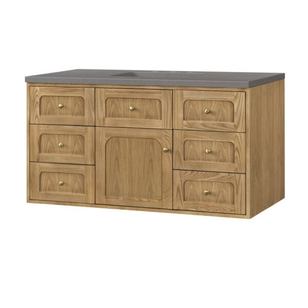 James Martin 545-V48-LNO-3GEX Laurent 48 Inch Light Natural Oak Single Sink Vanity with 3 cm Grey Expo Top