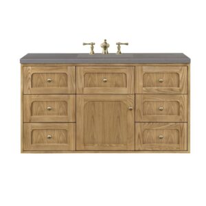 James Martin 545-V48-LNO-3GEX Laurent 48 Inch Light Natural Oak Single Sink Vanity with 3 cm Grey Expo Top