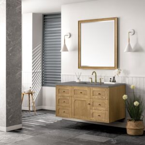 James Martin 545-V48-LNO-3GEX Laurent 48 Inch Light Natural Oak Single Sink Vanity with 3 cm Grey Expo Top