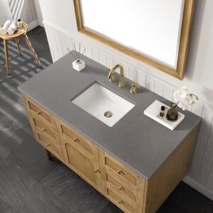 James Martin 545-V48-LNO-3GEX Laurent 48 Inch Light Natural Oak Single Sink Vanity with 3 cm Grey Expo Top