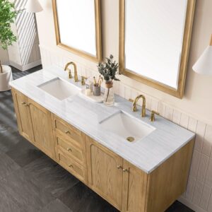 James Martin 545-V72-LNO Laurent 71 7/8 Inch Light Natural Oak Double Sink Vanity Cabinet Only