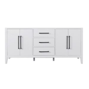 Altair 558072-CAB-W-NM Laurel 71 1/4 Inch Double Sink Bathroom Vanity Cabinet Only