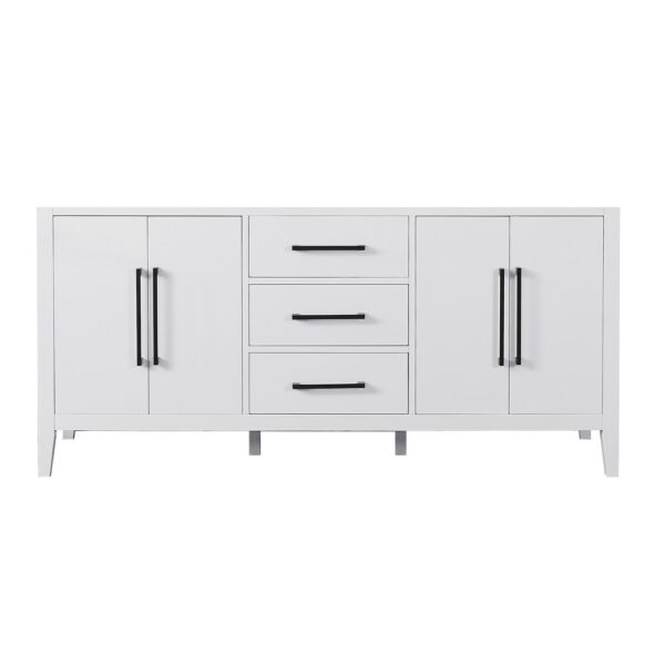 Altair 558072-CAB-W-NM Laurel 71 1/4 Inch Double Sink Bathroom Vanity Cabinet Only