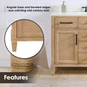 Altair 560048-CAB-WF-NM Solana 47 1/4 Inch Single Sink Bathroom Vanity Cabinet Only in Weathered Fir