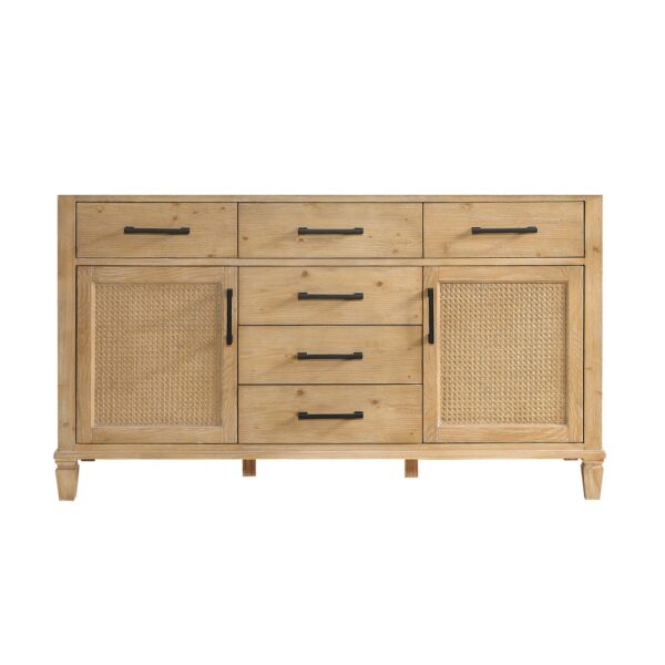 Altair 560060-CAB-WF-NM Solana 59 1/4 Inch Double Sink Bathroom Vanity Cabinet Only in Weathered Fir