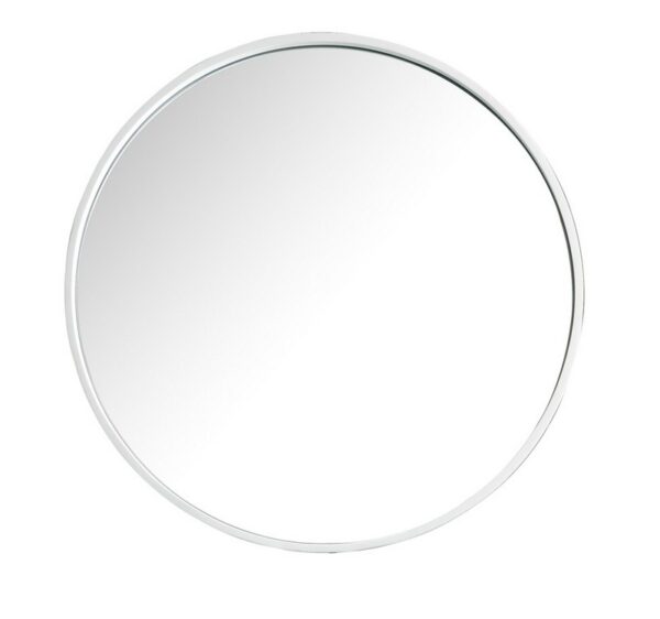 James Martin 571-M28-GW Montreal 28 Inch Round Mirror in Glossy White