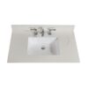 Altair 61037-CTP-MW Belluno 37 Inch Single Bathroom Vanity Top in Milano White with Ceramic Rectangle Undermount Sink