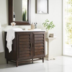 James Martin 620-V36-BNM Portland 36 Inch Single Vanity in Burnished Mahogany