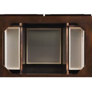 James Martin 620-V36-BNM-3GEX Portland 36 Inch Single Vanity in Burnished Mahogany with 3 cm Grey Expo Quartz Top with Sink