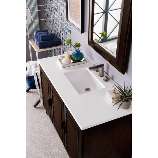 James Martin 620-V48-3WZ Portland 48 Inch Single Vanity with 3cm White Zeus Quartz Top