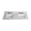 Altair 62061-CTP-JW Frosinone 61 Inch Single Bathroom Vanity Top in Jazz White with Ceramic Rectangle Undermount Sink