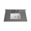 Altair 63037-CTP-MG Imperia 37 Inch Single Bathroom Vanity Top in Mountain Gray with Ceramic Rectangle Undermount Sink