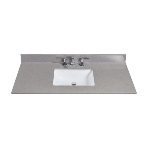 Altair 63049-CTP-MG Imperia 49 Inch Single Bathroom Vanity Top in Mountain Gray with Ceramic Rectangle Undermount Sink