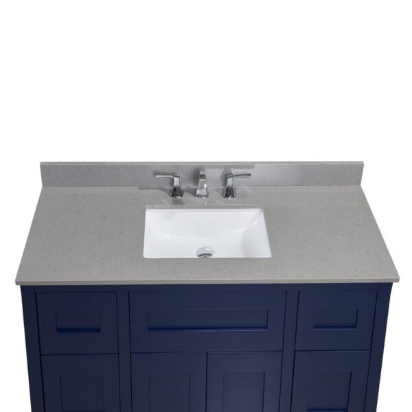 Altair 63049-CTP-MG Imperia 49 Inch Single Bathroom Vanity Top in Mountain Gray with Ceramic Rectangle Undermount Sink