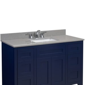 Altair 63049-CTP-MG Imperia 49 Inch Single Bathroom Vanity Top in Mountain Gray with Ceramic Rectangle Undermount Sink