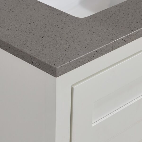 Altair 63061-CTP-MG Imperia 61 Inch Double Bathroom Vanity Top in Mountain Gray with Ceramic Rectangle Undermount Sinks