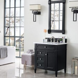 James Martin 650-V30-BKO Brittany 30 Inch Single Vanity in Black Onyx