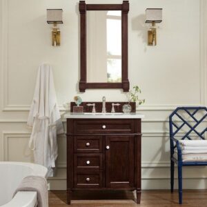 James Martin 650-V30-BNM Brittany 30 Inch Single Vanity in Burnished Mahogany