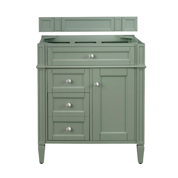 James Martin 650-V30-SC Brittany 28 7/8 Inch Smokey Celadon Single Sink Vanity Cabinet Only