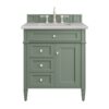 James Martin 650-V30-SC-3ESR Brittany 30 Inch Smokey Celadon Single Sink Vanity with 3 cm Eternal Serena Top