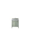 James Martin 650-V30-SGR-3EJP Brittany 30 Inch Single Vanity in Sage Green with 3 CM Eternal Jasmine Pearl Quartz Top