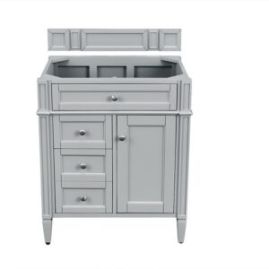 James Martin 650-V30-UGR-3GEX Brittany 30 Inch Single Vanity in Urban Gray with 3 cm Grey Expo Quartz Top with Sink